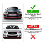 Front Bumper Fog Light Cover Bezel Trim LH RH for Infiniti Q50 Sport 2014 2017