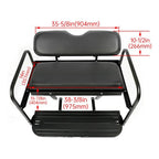 Flip Folding Rear Seat Back Kit for Yamaha Drive G29 Golf Cart 2007-2016