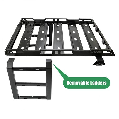 Roof Rack Cargo Carrier Luggage W/ 2 Ladders For Jeep Wrangler JK 4-Door 2007-18