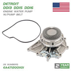 For Detroit DD13 15 16 Variable Speed Water Pump W/Belt EA4722001601 A4712001101
