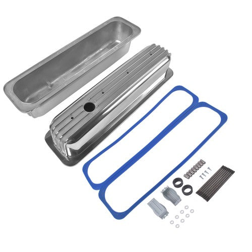Finned Aluminum Tall Valve Covers w/ Center Bolt for Chevy SBC 5.0L-5.7L 350 450
