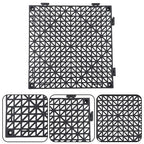 50Pack 12 x12in Interlocking Drainage Floor Tile Modular Interlocking Tile Black