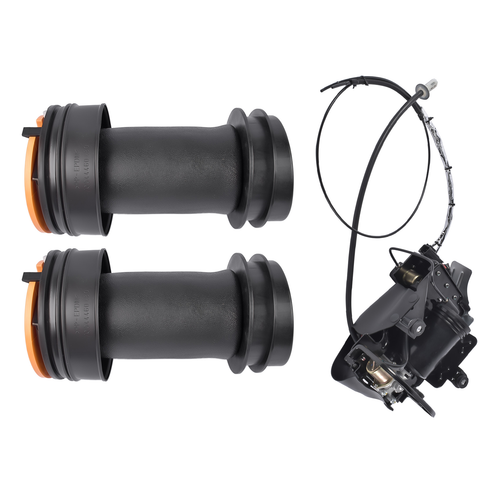 3PCS Rear Air Suspension Air Springs Compressor For 13-19 Cadillac XTS 3.6L V6