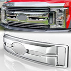 Chrome Grille Overlay Grill Covers For Ford F250 F350 F450 F550 XL 2017-2019