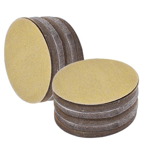NO-Hole Sand Paper 5 Inch Hook Loop Pads Sanding Disc Flocking 80 Grit 100 Pack