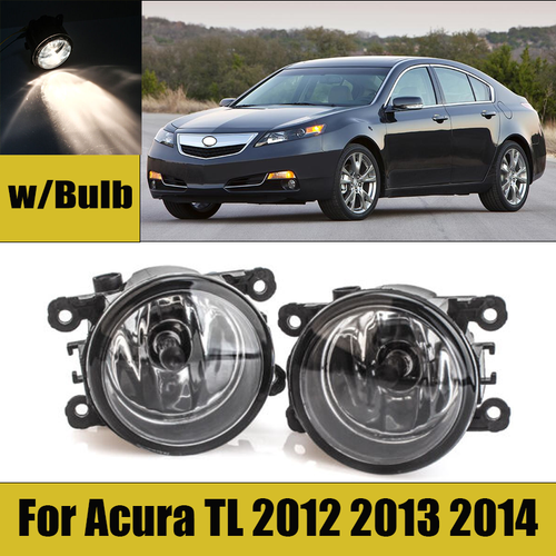 Front Bumper Fog Light Driving Lamp Replacement PAIR for Acura TL 2012 2013 2014