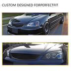 Front Bumper Upper Grill Mesh Hood Grille For 2001-2003 Honda Civic JDM Type R