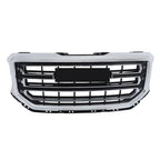 Black Fit For GMC Sierra 1500 2016-2017 2018 Chrome Front Bumper Upper Grille