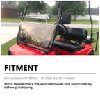 For Club Car DS 2000.5 -UP Golf Cart Folding Tinted Windshield Windscreen