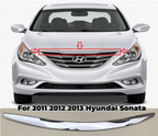 Upper Front Hood Molding Trim for 2011-2013 for Hyundai Sonata Sedan Chrome