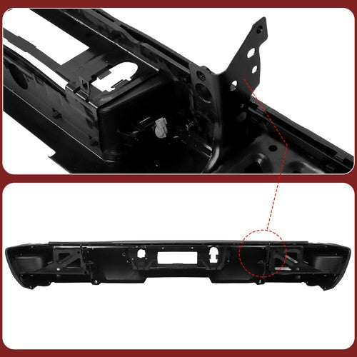 Black Rear Step Bumper for 2014-2018 for Chevy Silverado for Sierra 1500