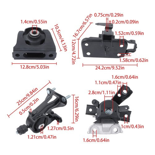 6PC Motor Mounts Set Fit For Honda Accord 2003-2007 3.0L A4527HY A4526HY A4525