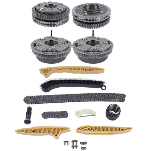 4×Camshaft Adjusters + Timing Chain Kit for Mercedes-Benz W203 W211 2720506847