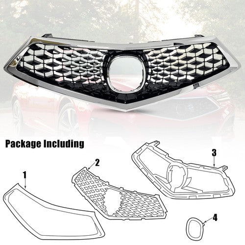 Front Bumper Chrome Grille Grill Assembly for 2018-2020 for Acura TLX