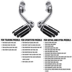 Long Highway Foot Pegs Fit for Harley Touring Road King Street Glide 1 1-4 Bars