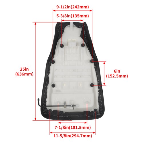 Complete Seat for Honda TRX350 400 FE FM TE TM Rancher 350 2004 2005 2006 Black