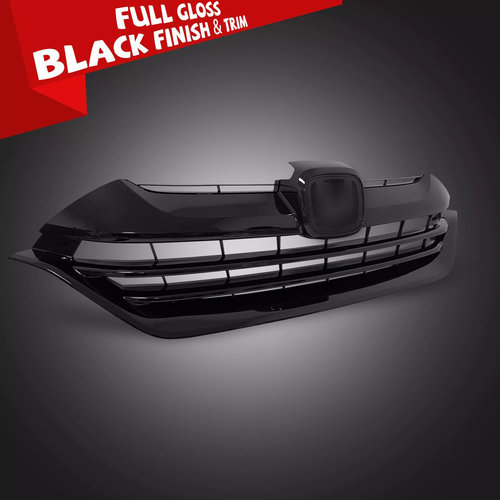 Front Bumper Gloss Black Mesh Grille Grill for 2017-2019 for Honda CR-V