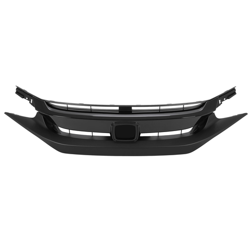 Front Bumper Glossy Black Grille Grill for 2019-21 Honda Civic Sedan Matte Mesh