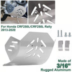 Aluminum Engine Guard Skid Plate Polished For Honda CRF250L 2013-2020