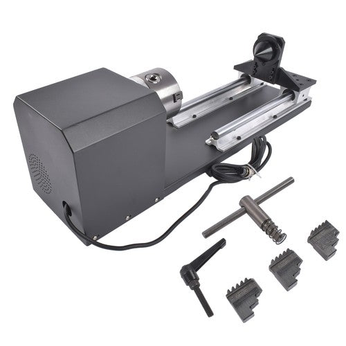 Rotary Axis with 3-Jaw Chuck for 50W 60W 80W 100W 130W CO2 Engraver 4.2A 1.68V