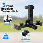 Category 1 Tractor 3 Point Hitch Attachment Trailer Hitch Drawbar Adapter