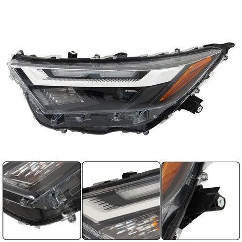 Halogen Headlight LED DRL Left Driver Side for 2022 2023 Toyota RAV4 XLE
