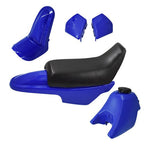 Blue Plastic Fender Body Cover Seat Gas Tank Kit For Yamaha PW50 New