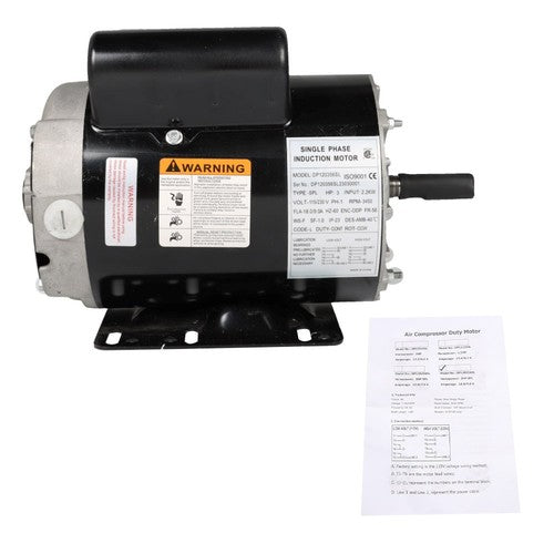 3450RPM 3HP SPL Electric Motor Compressor Duty 56 Frame 1Phase 115/230V New