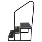 3 Step Anti-Slip 660lbs Stair With Handrail for RV Camper Hot Tub Portable
