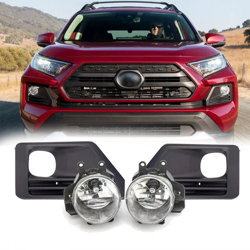 Adventure Adv Bumper Fog Lights Lamp Pair w/Bulbs for Toyota Rav4 2019-2024 2021