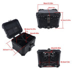 45L Motorcycle Top Box with Safety Lock Waterproof Trunk Luggage Storage Case