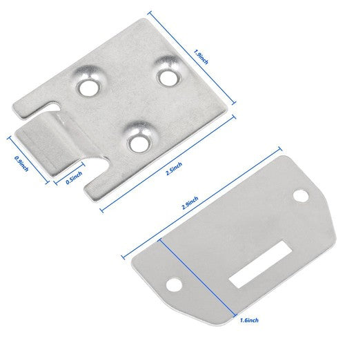 Seat Bottom Hinge and Plate Set of 2 For EZGO TXT/Medalist 1995 Up Golf Cart