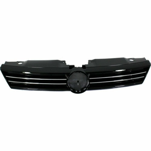 Front Bumper Gray Grille W/Chrome Trim for 2011-2014 for VW for Volkswagen Jetta