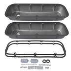3-11/16" Tall Finned Valve Covers Polished Fits Chevy BBC 396-502 1965-1995
