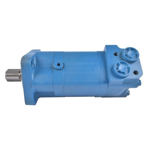 Blue Hydraulic Motor 4 Holes Replacement for Skid Steer Rotary Tiller BM5-400