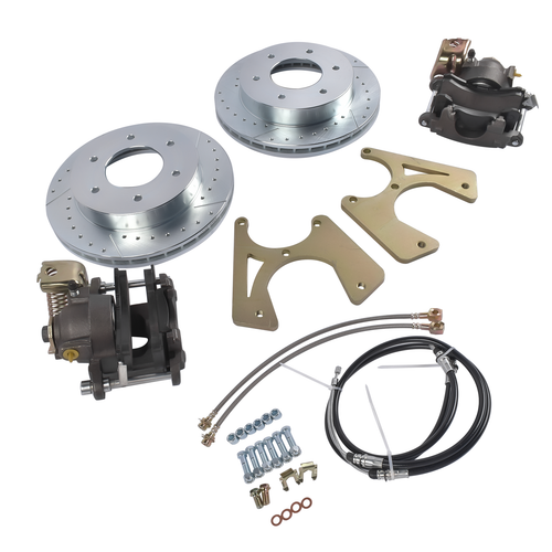 For Chevy C10 GMC C15 K1500 Pickup 1961-1987 Rear 6 Lug Disc Brake Kit 12" Rotor