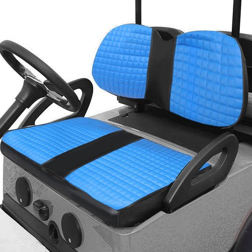 2PS Front Seat Cover Blk Diamond Stitching For EZGO Medalist TXT 1994 95 96-2013