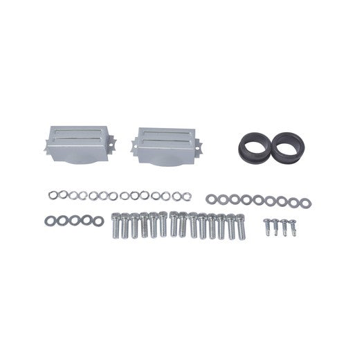 3-11/16" Tall Finned Valve Covers Black for Chevy BBC 396 402 454 502 1965-1995