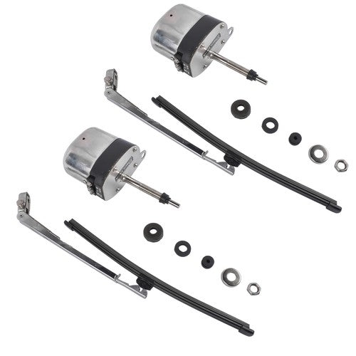 Stainless Windshield Wiper Motor Kit Street Hot Rod Universal Boat For Chevy 12V