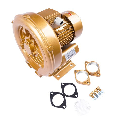 New Regenerative Blower 220V-480V 3 Phase 1.5 Kw 60Hz -210 mBar Vacuum 1-1/2"