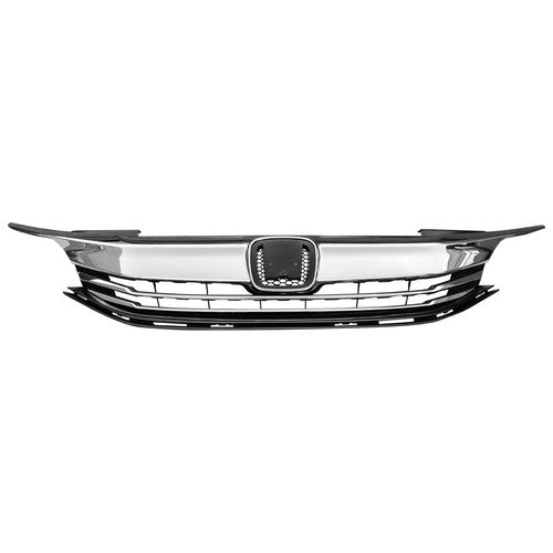 Front Bumper Upper Grille w/ Chrome Trim for 2016 2017 for Honda Accord EX