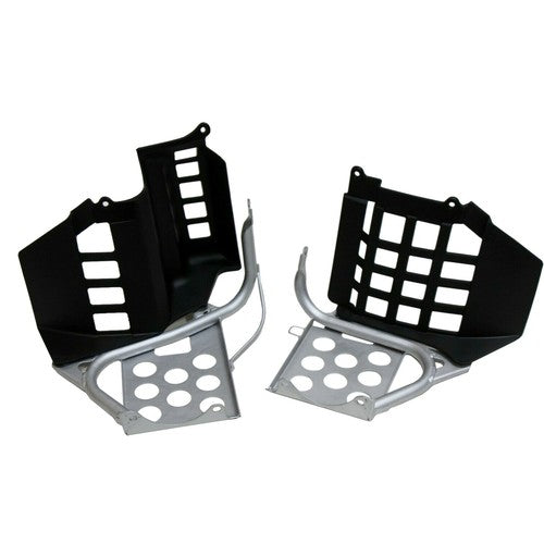 Heel Guard Footrest with Black Nerf Bars for Yamaha Banshee 1987 2006 LH RH