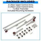 Rear Upper Lower Track Bar Control Arm Lift Kit for Toyota FJ Cruiser 2003-2009