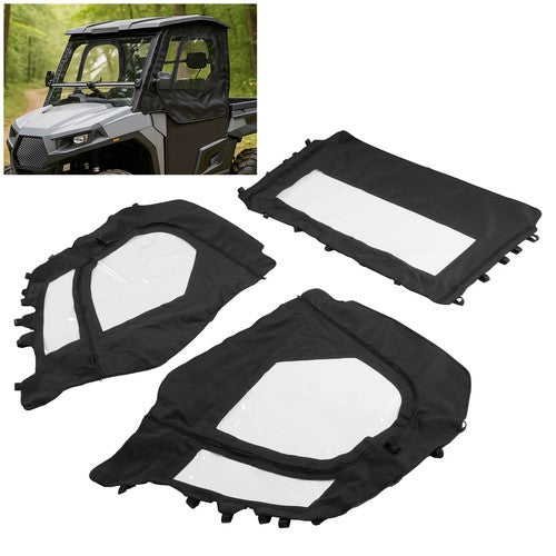 PVC Soft Half Door Enclosure Black Clear for T-Boss 550 750 560 760 UTV