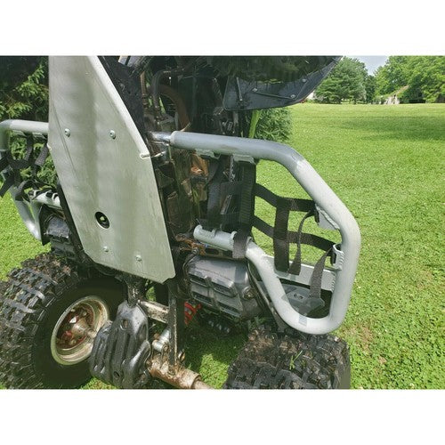 Pair of Nerf Bars Silver bar Black nets Aluminum For Honda TRX 250EX 250X 01-24