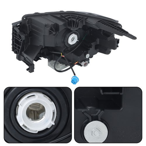 Headlight Replacement For Nissan Frontier 2022-2023 RH Side Clear Black Halogen