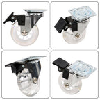 2 Inch Caster Wheels Set of 4 Heavy Duty Locking Casters with brake white