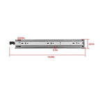 1 Pair 14 inch Drawer Slides 150 lbs Load Capacity Side Mount Extension