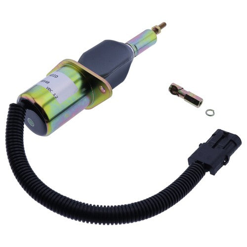 12V Fuel Shutoff Solenoid 3923680 3928160 For Cummins 6BT 5.9L & 6CT Case 7210