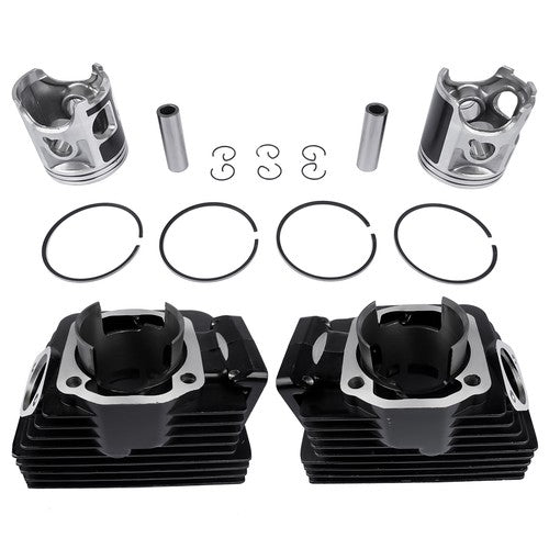 Cylinder Rebuild Kit + Piston Rings Pistons Wrist Pins Circlips for Yamaha RD350